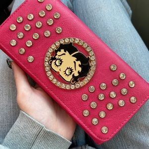 Betty boop rhinestones wallet